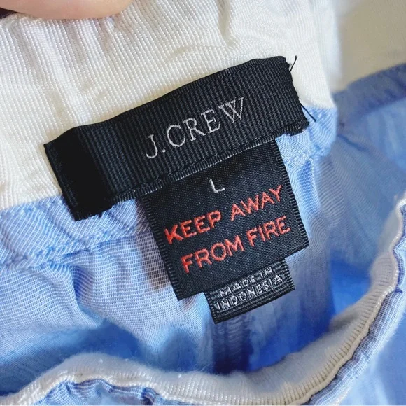 J. Crew End on End Cotton Long Sleeve Pajamas in Hydrangea Blue - Picture 11 of 13